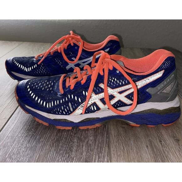 Asics Women’s US Size 6 Gel Kayano 23 T6A6N Blue Orange Running Sneaker Shoes - Picture 5 of 10